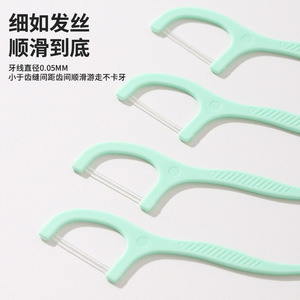 Hilo Dental con Sabor a Menta, 50 Unidades, Portátil, Desechable, Higiene Bucal, Tamaño de Viaje - Product Image 2