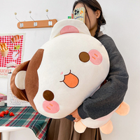 Oreiller en peluche de hamster - Nouveau coussin d'animal de dessin animé mignon pour le repos et la décoration de la pièce, poupée en peluche douce