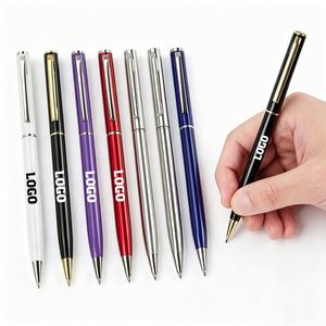 Bolígrafo Metálico Giratorio Estilo Hotel, Suministro de Fábrica, Personalizable con Logotipo, Ancho de Escritura de 1.0 mm, para Regalo Promocional - Product Image 1