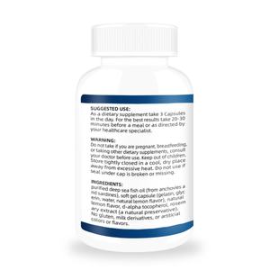 Suplemento de Aceite de Pescado Omega 3 de 1200 mg con EPA y DHA para Adultos, Apoya la Salud del Corazón y el Cerebro, Cápsulas Blandas de Aceite de Pescado Omega 3 - Product Image 6