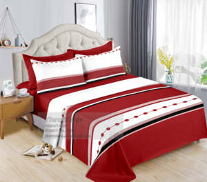 थोक सस्ती बेडशीट ने कपास शीट 6 पीसी बेडरूम शीट सेट किया जो गर्मियों के राजा आकार के बेडडिंग सेट को स्टॉक में पॉलिएस्टर 100% सेट करता है। - Product Image 1