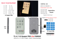 LILYGO T5 E-Paper S3 Pro Lite ESP32-S3 Papan Pengembangan E-Paper 4.7-inci 16 Skala Abu-abu Kaca AG Pengisian Daya Nirkabel Magnetik