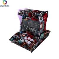 Machine de jeu d'arcade mini bartop à double écran 10,1'', multi-jeux 10000+ en 1, bartop en acrylique, machine d'arcade mini 2 joueurs