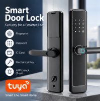Serrure intelligente Tuya Wifi pour porte en bois, clavier électronique à empreintes digitales, serrure de porte numérique Ttlock