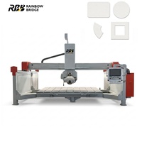 Centre d'usinage CNC 5 axes pour découpe de pierre, scie à pont, table inclinable, 15 kW, pour plans de travail de cuisine, avec caméra de nesting, certifié CE