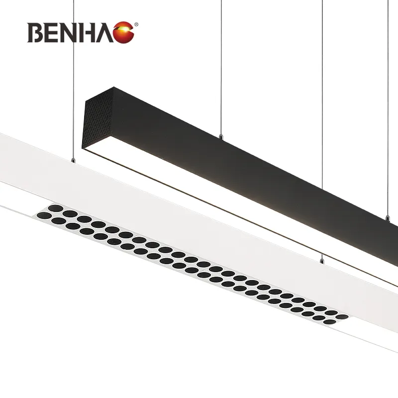 Desain baru liontin Strip lampu Led Linear aluminium penghias kotak panjang 6w 12w 24w 44w 84w
