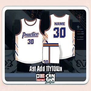 Grosir pesanan khusus murah pakaian olahraga basket kaus bernapas cepat kering seragam Set desain sublimasi pakaian basket - Product Image 3