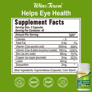 Suplemento de vitaminas y minerales para la salud ocular, Luteína, zeaxantina, vitamina C E, <span class=keywords><strong>zinc</strong></span>, cobre, cápsulas veganas, 90 porciones - Product Image 6