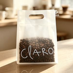 Bolsas de Café Mate Esmeriladas con Logotipo Personalizado, Bolsas de Plástico Laminado con Sellado de Ocho Lados, Cierre Reutilizable y Asa de Fácil Apertura - Product Image 3