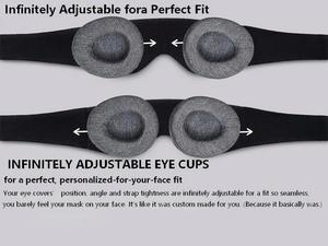 Masque de sommeil 3D OEM, MOQ 100 pièces, matériau doux et soyeux, respectueux de la peau, pour le marché de la vente au détail et des cadeaux - Product Image 3
