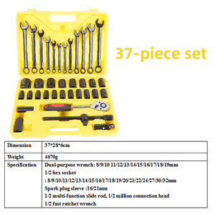 37-Miếng Tự Động Công Cụ Sửa Chữa Nhanh Crom-Vanadi Thép <span class=keywords><strong>Ratchet</strong></span> Cờ Lê Máy Tự Động Sửa Chữa Bộ - Product Image 2