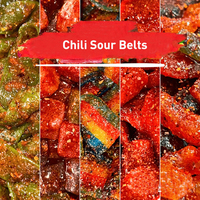 Chili mâche des ceintures de fraises ceintures gommeuses aigres-douces bonbons aigres pour enfants saveur de feu bonbons gommeux aux fruits épicés super chauds