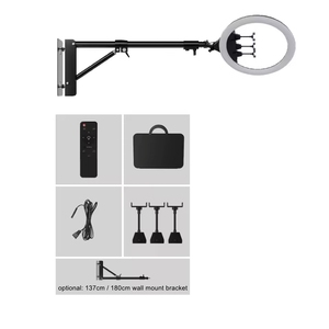 Anneau lumineux mural de 18 pouces Versatile Vlog Fill Light Video Selfie Tiktok Makeup YouTube <span class=keywords><strong>Live</strong></span> Streaming Remote Phone <span class=keywords><strong>Studio</strong></span> - Product Image 1