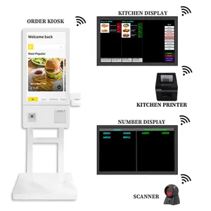 Mcdonalds Kfc Touch Screen All In One Windows Point Of Sale Terminal Restaurant Pos Queue Management System For Restaurant