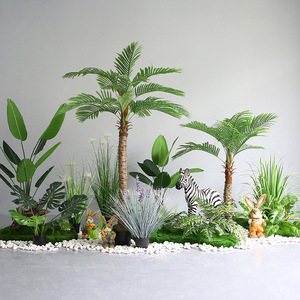 ต้นมะพร้าวเทียม หม้อต้นมะพร้าว พืชเขตร้อน ตกแต่งภายในและภายนอก ต้นปาล์มเทียม บอนไซ - Product Image 3