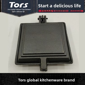 Tolssen T-112 铸铁烤三明治和吐司盘 户外DIY烘焙模具 单/双单元 飞碟形状 衡台 - Product Image 4