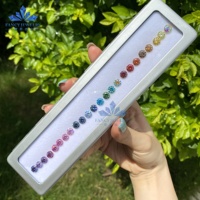 Bijoux fantaisie 4-11mm rond Gra certifié Vvs violet rouge jaune vert rose bleu couleur gros diamant pierres lâche Moissanite
