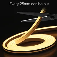 Bande lumineuse LED néon super fine 4x8mm DC12V, flexible, étanche, en silicone, avec diffuseur, pour encastrer dans les armoires, les chambres, etc.