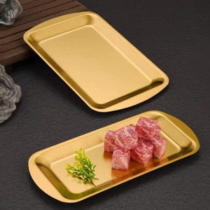 Yurtrain coreano <span class=keywords><strong>piatto</strong></span> <span class=keywords><strong>rettangolare</strong></span> in acciaio inox <span class=keywords><strong>piatto</strong></span> da Barbecue dorato con fondo <span class=keywords><strong>piatto</strong></span> <span class=keywords><strong>piatto</strong></span> fondo <span class=keywords><strong>piatto</strong></span> satinato tecnica - Product Image 3