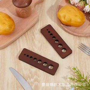 Removedor de Hojas de Vegetales de Madera, 2 Piezas, Herramientas Manuales Reutilizables para Frutas y Verduras - Product Image 1