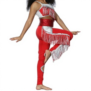 Ensembles de soutiens-gorge de cheerleading sans manches pour enfants, design personnalisé, avec logo imprimé sur mesure, en spandex/polyester - Product Image 2