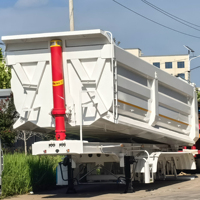 Semi-remorque benne arrière fiable à 2 ou 3 essieux, 40 tonnes, pour le transport de céréales et de marchandises en vrac avec opération de basculement rapide