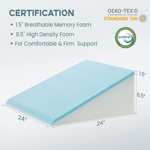 Bettkeil Kissen Dreieck Kissen Keil Memory Foam Top, Erhöhtes Stütz keil kissen zur Linderung von saurem Reflux, Sodbrennen - Product Image 3