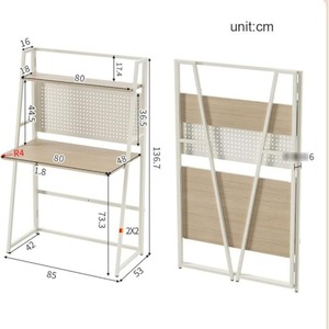 Simple <b>foldable</b> table and chairs, suitable for home use, bedroom, study, computer <b>desk</b>, bookshelf, and integrated computer <b>desk</b>. - Product Image 5