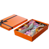 Stock vide boîte cadeau en papier anniversaire Orange senior boîte d'emballage cadeau parfum pas cher boîte cadeau magnétique en papier pliable
