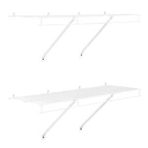 <b>Wire</b> Shelf Kit 3 Ft Set Of 2 Wall Mounted Heavy Duty Carbon Steel Floating Storage Shelves - Product Image 1