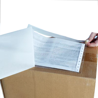 Haute qualité étanche Transparent PE auto-adhésif facture d'expédition en plastique papier Document pochette liste de colisage enveloppe
