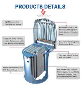 Système de dépoussiérage automatique pour silo industriel avec nettoyage par <span class=keywords><strong>jet</strong></span> pulsé - Product Image 5