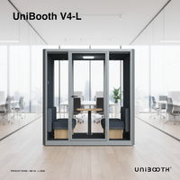 UNIBOOTH Cabines Acoustiques Multifonctionnelles Durables et Insonorisées Design Moderne Mobiles Montage Facile pour Bureaux Immeubles Appartements Salons