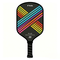 Raquette de pickleball en fibre de verre, noyau en nid d'abeille PP 16 mm, portable, pour entraînement adulte, motifs personnalisés, couleur personnalisée, fournisseur en gros