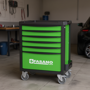 Fasano <b>Tools</b> 6 Drawer <b>Tool</b> <b>Cart</b> Green Rolling Storage Organizer <b>for</b> Auto Repair Workshop - Product Image 3
