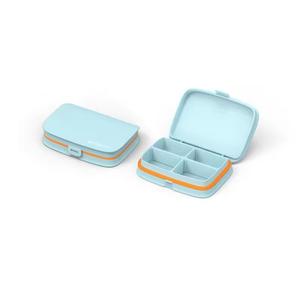 Vente en gros Trousse à pilules de voyage personnalisée 6 grilles, petite boîte de rangement transparente à compartiment rectangulaire en plastique - Product Image 5