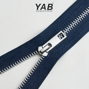 YAB toplu satın alma Open-End çevre dostu özelleştirilmiş boyutu kot Metal alüminyum fermuar ev tekstili ve giysi için