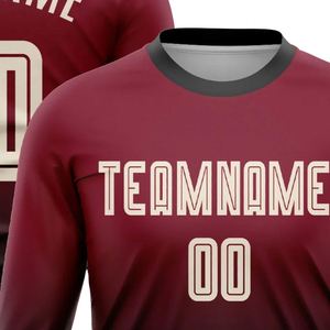 Professional <b>Long</b> Sleeve Soccer Jersey Gradient Color Football Shirt Breathable Moisture Control Sportswear for Training <b>Matches</b> - Product Image 4