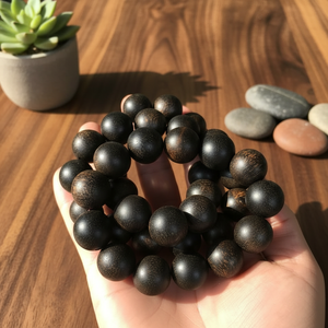 Luxury Black Oud Wood Bracelet Genuine Agarwood Beads Range 6mm to 18mm High Quality Healing Accessory for <b>Men</b> and Women - Product Image 1