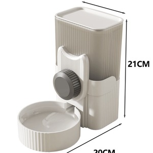 Mangeoire suspendue pour animaux de compagnie, 1L, automatique, avec double bol, bouteille d'alimentation pour chat et chien, accessoire pour cage d'animaux - Product Image 3