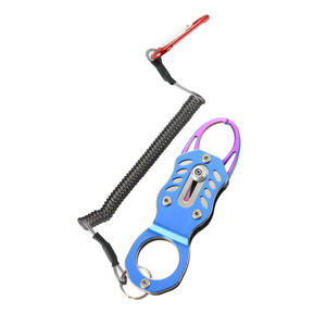 Hualigao Fishing Plier 304 Aluminum Red Portable Multi Functional <b>Outdoor</b> Fishing Tool With Carabiner <b>Hook</b> - Product Image 5