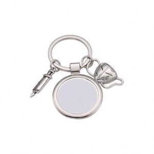 Porte-clés vierge pour sublimation, motif infirmière, outil médical, photo, seringue, DIY, casquette d'infirmière, docteur - Product Image 4