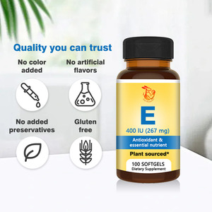 Complément alimentaire pour la santé, soin de la peau, complément de vitamine E pour adultes, soutien antioxydant, gélules de vitamine E - Product Image 5