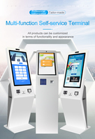 Machine de paiement de distribution de billets Android ou Windows de 21,5 pouces, système de gestion de file d'attente, kiosque avec écran tactile