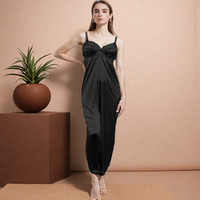 Robe de nuit en dentelle élastique respirante à taille élastique, style moyen-oriental, camisole sexy en satin, tenue de détente de Dubaï pour musulmanes, été