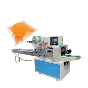 Bread Cupcake Layer Cake Flow Type Packing Machine Pillow Film Packer For Bun Hamburger Biscuit Wrapper Device