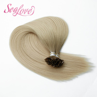 Cheveux Remy de haute qualité OEM d'usine, 16 pouces # Extensions de cheveux humains BB, kératine, pointe en V