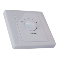 Altavoz de instalación de montaje en pared con sistema de PA de control de volumen ajustable con controlador de volumen, 1 unidad