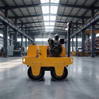 Compacteur à double tambour économique, propulsé au diesel, pour la construction de petites routes
