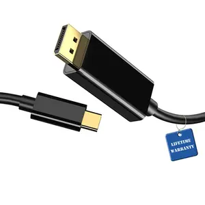 USB C Ke DisplayPort 6 Kaki, Kabel USB Tipe-c Ke DP untuk MacBook Pro 2018/2017 MacBook Air/iPad Pro 2018 Samsung Galaxy